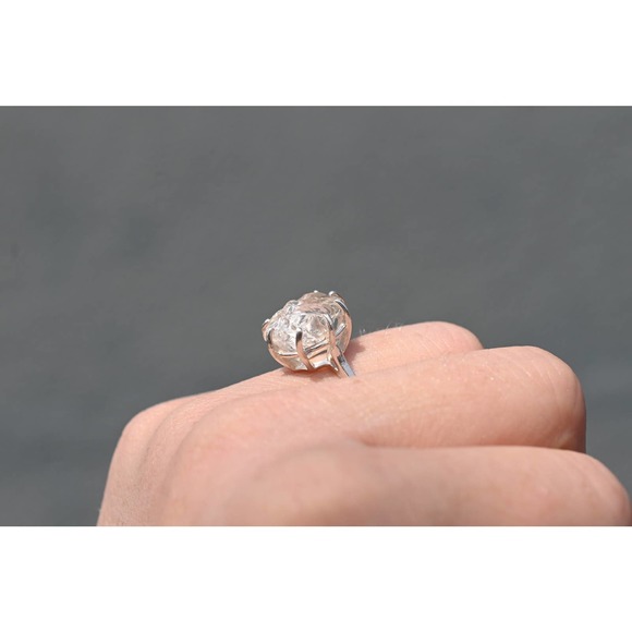 Unique Raw Gem Engagement Ring, Raw Stone Ring, Size 6 Engagement Ring, … - Picture 4 of 5